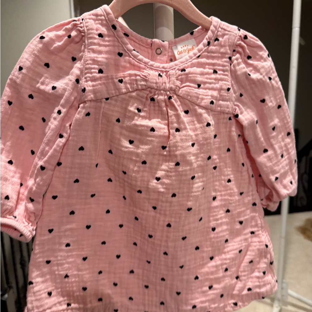 Pink Heart Patterned Dress